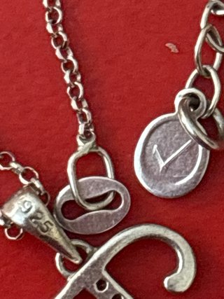 Collar Plata 925 Letra E