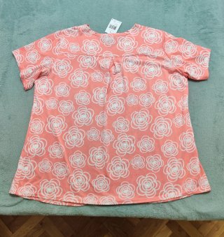 Camiseta floral verano mujer XXL