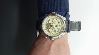 Orologio Jaragar Automatico Argento Nero