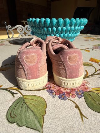 Scarpe Puma Rosa con Laccio in Raso