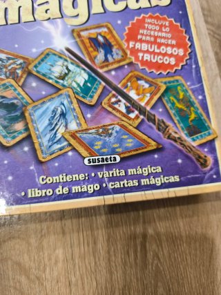 Kit varita, libro de mago y cartas mágicas