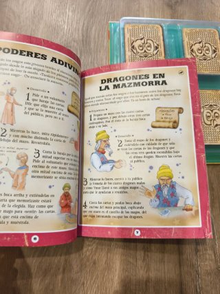 Kit varita, libro de mago y cartas mágicas