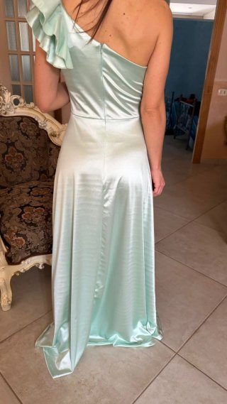 Abito elegante cerimonia verde