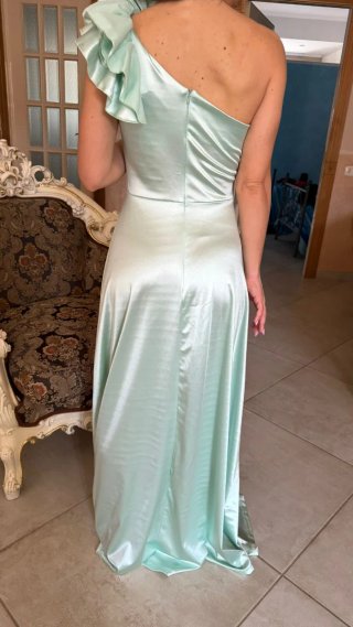 Abito elegante cerimonia verde