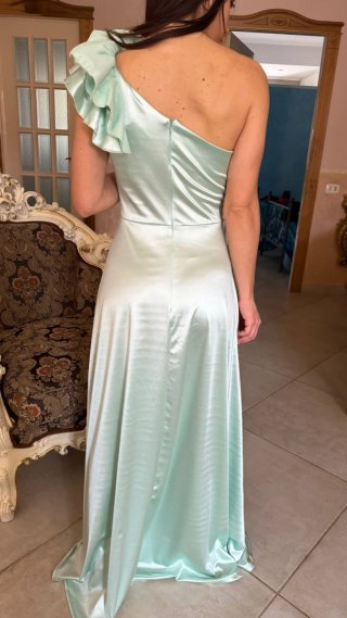 Abito elegante cerimonia verde