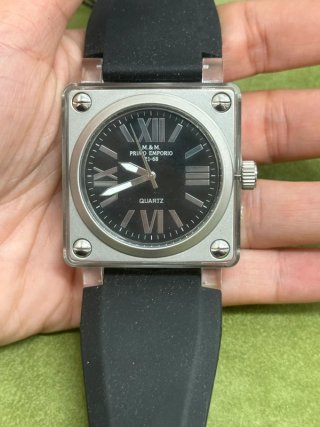 Orologio M&M Primo Emporio Quadrato Nero Argento