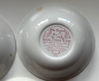 Juego de 3 Platos antiguos  de porcelana inglesa