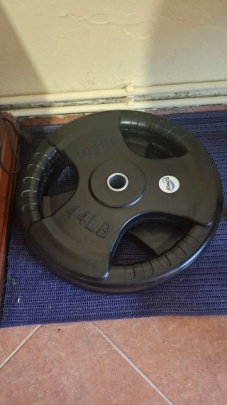 2 discos hierro goma 20kg