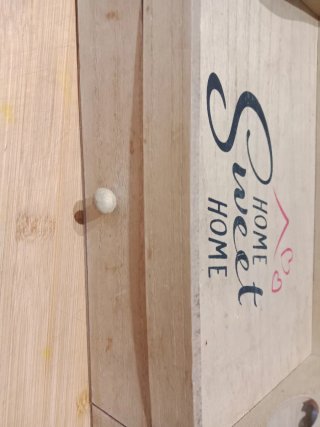 Caja de té de madera Sweet Home