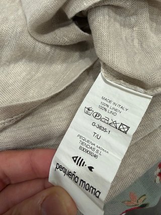 Camiseta Pequeña Moma Beige
