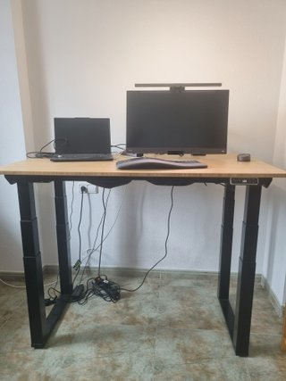 Escritorio Elevable FlexiSpot E7Q 4 Patas Bambú