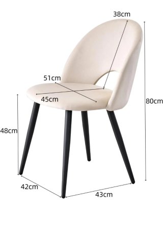 Juego 4 Sillas Beige y Negro Nuevas