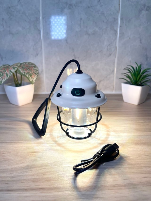 Farolillo LED Beige