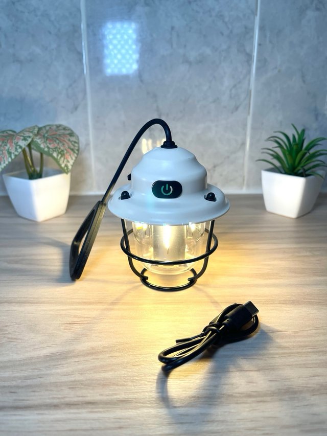 Farolillo LED Beige