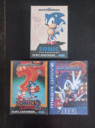 Juegos Sega Mega Drive Sonic 1, 2 y 3