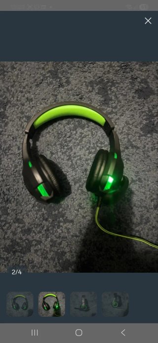 Auriculares Gaming Negros con Luces LED Verdes