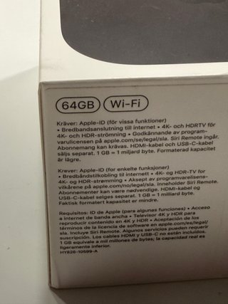 Apple TV 4K 64GB Wifi 3ª Gen