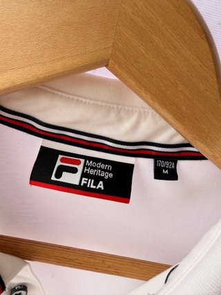 Polo Fila Blanco Estilo Tenis Talla M