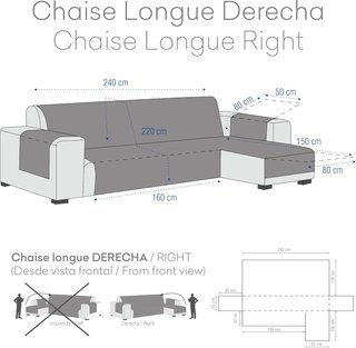 Practica fodera per chaise longue visone