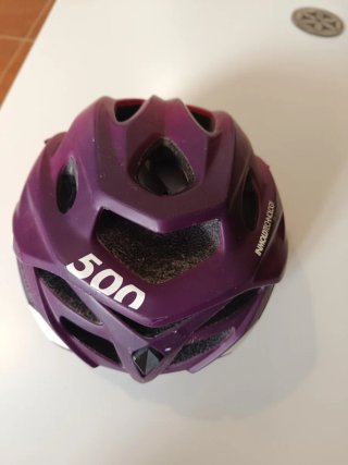 Casco Btwin 500 Morado y Rosa