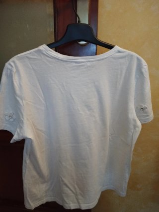 Camiseta Zara Flores Blancas