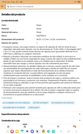 Soporte para cápsulas de café nuevo precintado