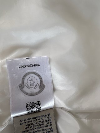 Chaqueta Moncler Blanca Talla M
