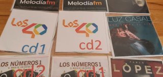 Lote 9 CDs Variados: Melodía FM, Los 40, Luz Casal