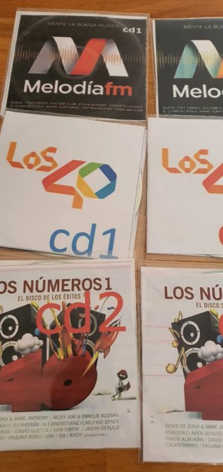 Lote 9 CDs Variados: Melodía FM, Los 40, Luz Casal