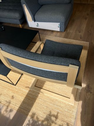 Butaca Ikea Poäng Gris Madera