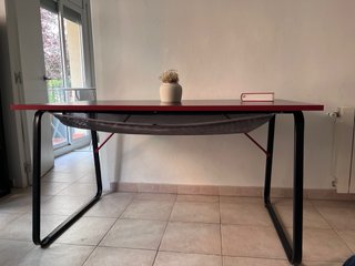 Escritorio Gaming Negro y Rojo 140x80cm