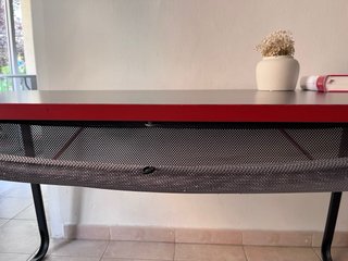 Escritorio Gaming Negro y Rojo 140x80cm