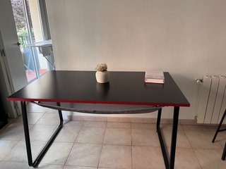 Escritorio Gaming Negro y Rojo 140x80cm