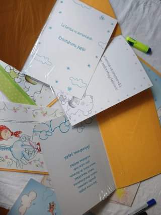 Lote Tarjetas XL Nacimiento bebé