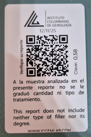 Esmeralda Natural Colombiana Lágrima 0.58 Quilates