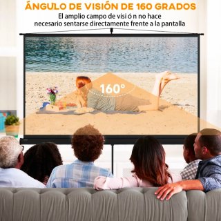 Pantalla proyector 100 pulgadas con soporte
