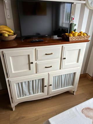 Aparador Cocina Madera Blanco y Miel