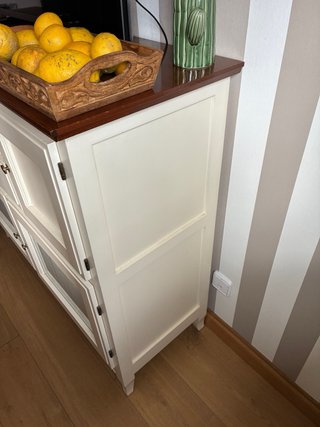 Aparador Cocina Madera Blanco y Miel