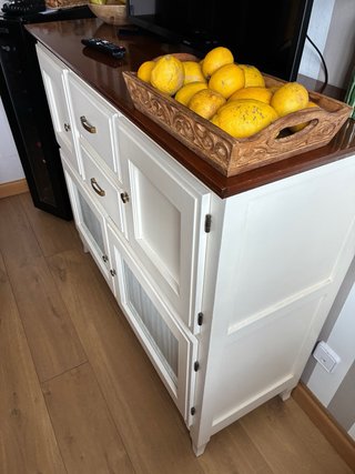 Aparador Cocina Madera Blanco y Miel