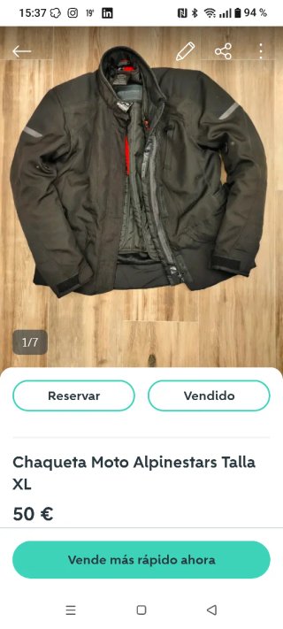 Chaqueta Moto Alpinestars Talla XL