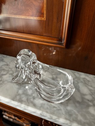Figura perro de cristal transparente