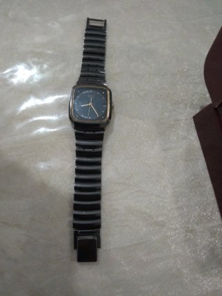 Reloj Seiko Quartz Vintage Dorado Azul