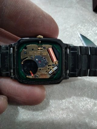 Reloj Seiko Quartz Vintage Dorado Azul
