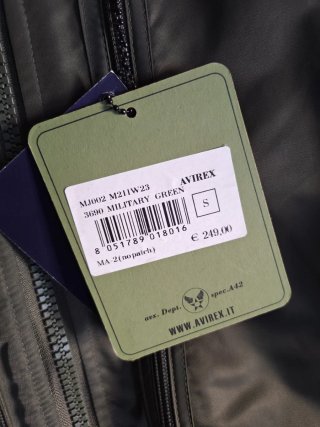 Chaqueta estilo  Aviator MA-2 Verde NUEVO!