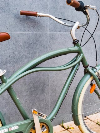 Bicicleta Estilo Beach Cruiser Verde
