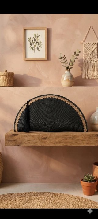 Bolso de mano negro
