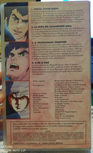 Vhs Daitarn 3 VOL.1 - Yamato Series *RARA* 1994
