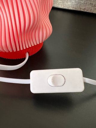 Stylish pink-red table lamp