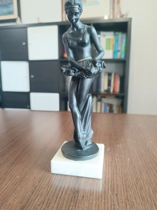 Figura Decorativa Bailarina Clásica Base Mármol