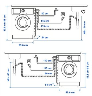 Lavadora integrable IKEA TVÄTTAD 8kg